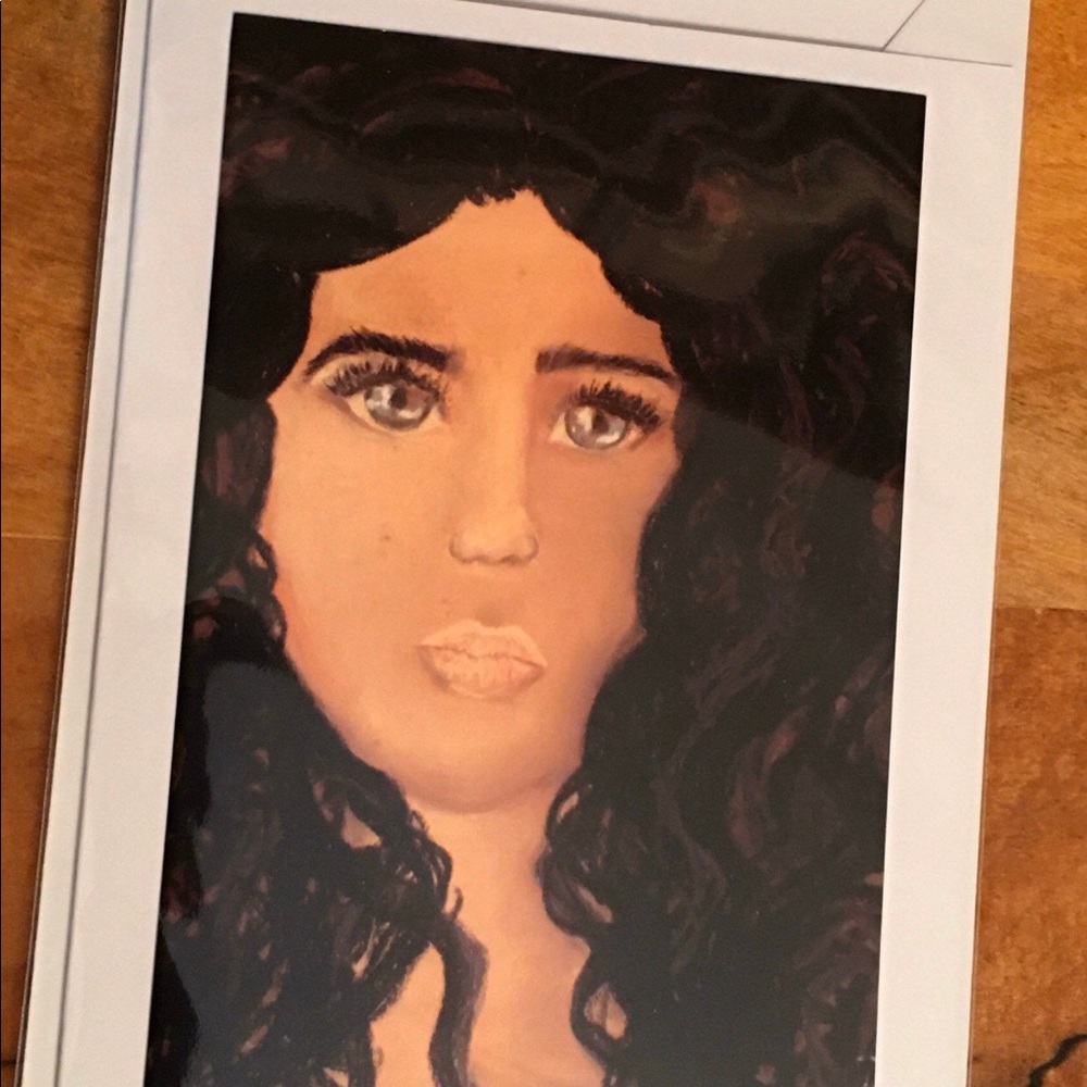Pastel portrait Greeting card - Picture 3 of 4